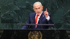 Netanyahu defends Israeli military as delegates walk out before UN speech