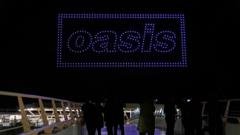 Oasis tease tour announcement with drone display