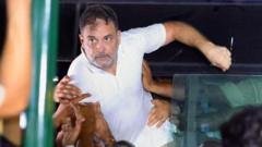 India’s opposition leader dragged onto bus as police break up protest